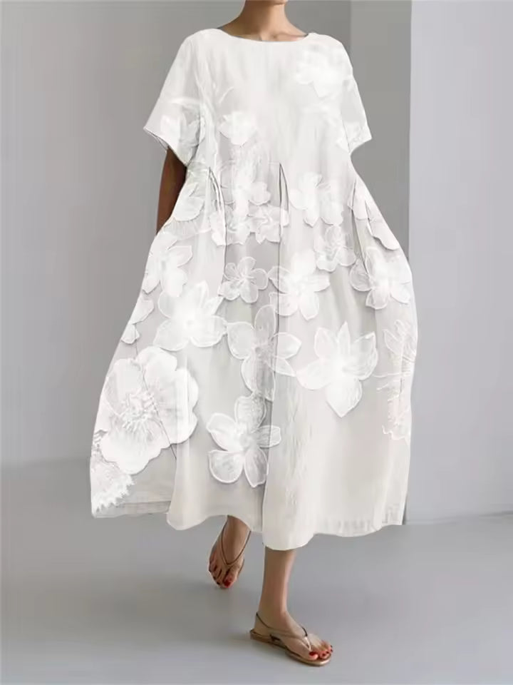 Amanda | Elegant Loose Round Neck Dress