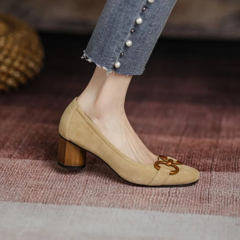 Melanie | Orthopedic Close Toe Buckle Heels