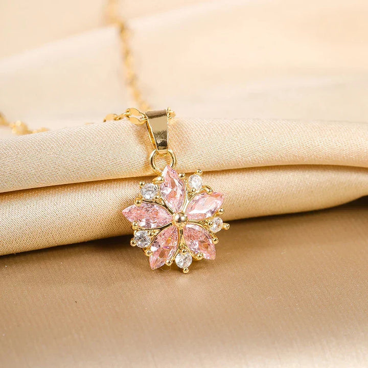 Sandra | Elegant Sakura Rose Necklace