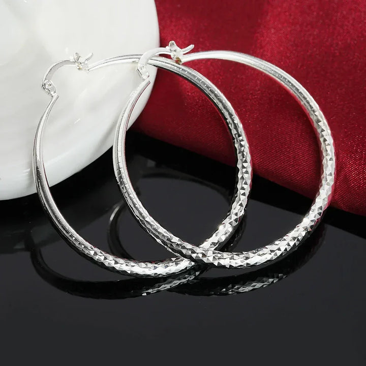 Tonya | Classic Retro Silver Long Earrings