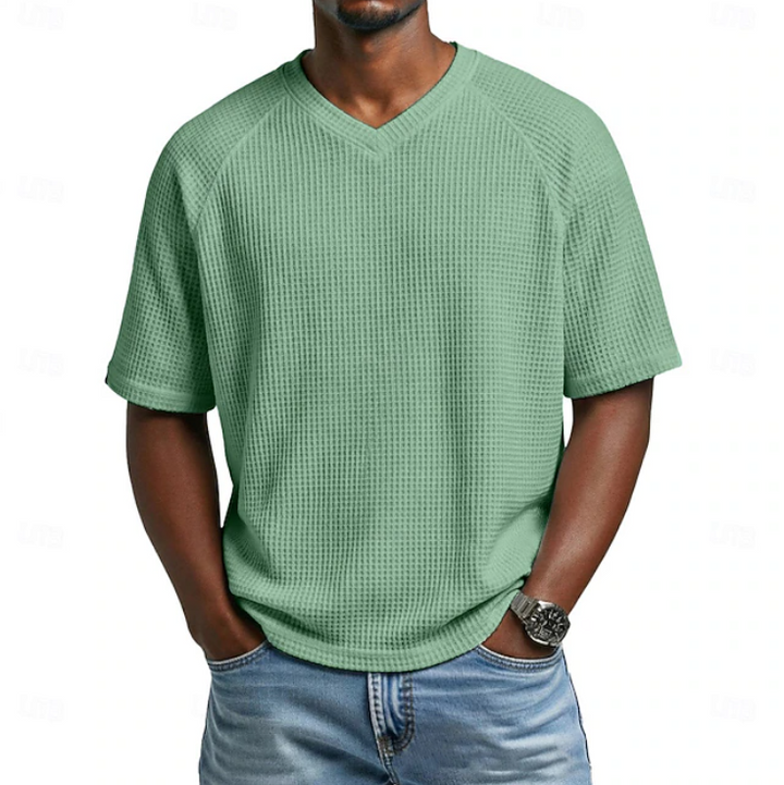 Crosby | V-neck Short Sleeve Waffle Shirt
