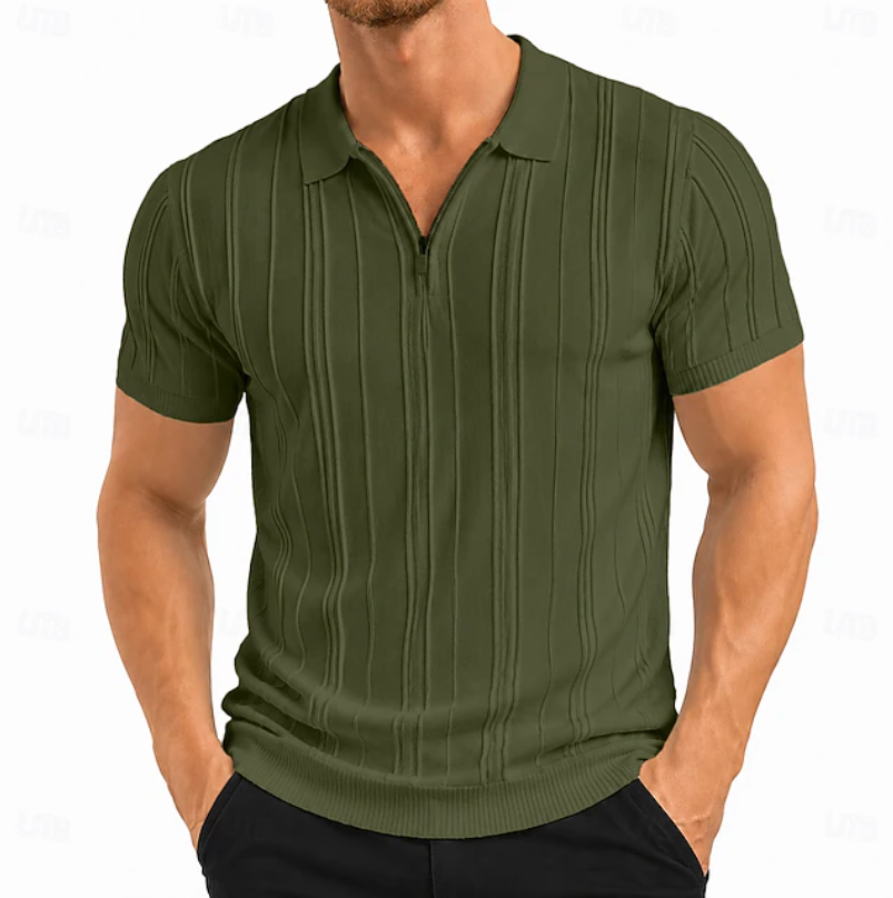 Warren | Textured Slim Fit Polo Shirt