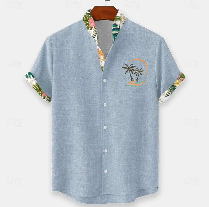 Bennett | Palm Embroidery Short Sleeve Shirt