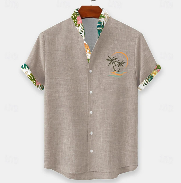 Bennett | Palm Embroidery Short Sleeve Shirt
