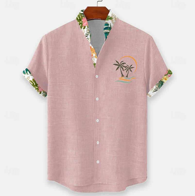 Bennett | Palm Embroidery Short Sleeve Shirt