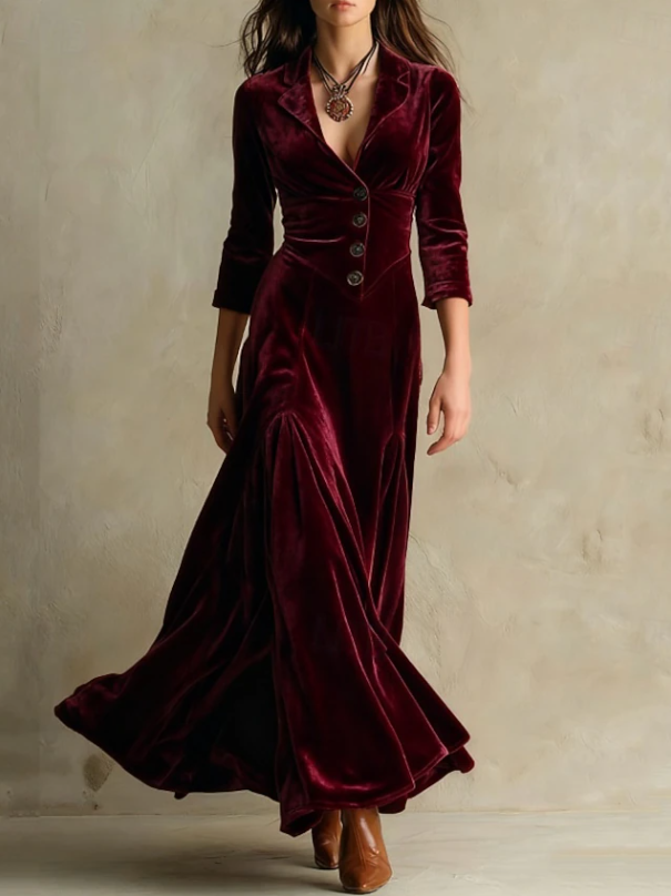 Anna | Elegant V-Neck Maxi Dress