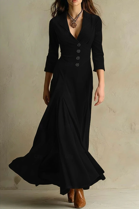 Anna | Elegant V-Neck Maxi Dress