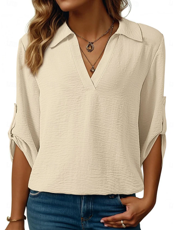 Sandra | Relaxed V-Neck Blouse