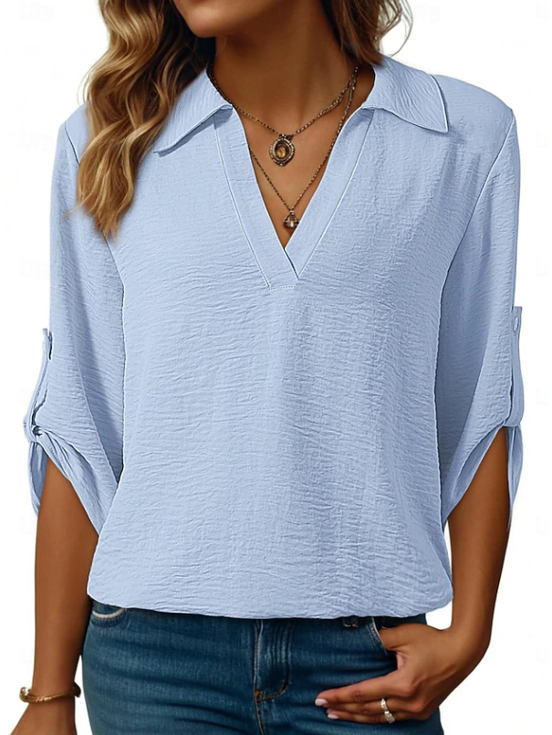 Sandra | Relaxed V-Neck Blouse