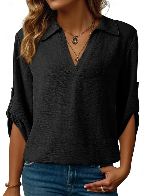 Sandra | Relaxed V-Neck Blouse