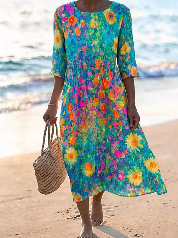 Liorna | Stylish Floral Midi Dress