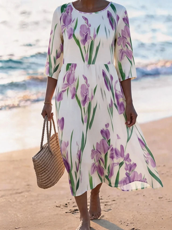 Liorna | Stylish Floral Midi Dress