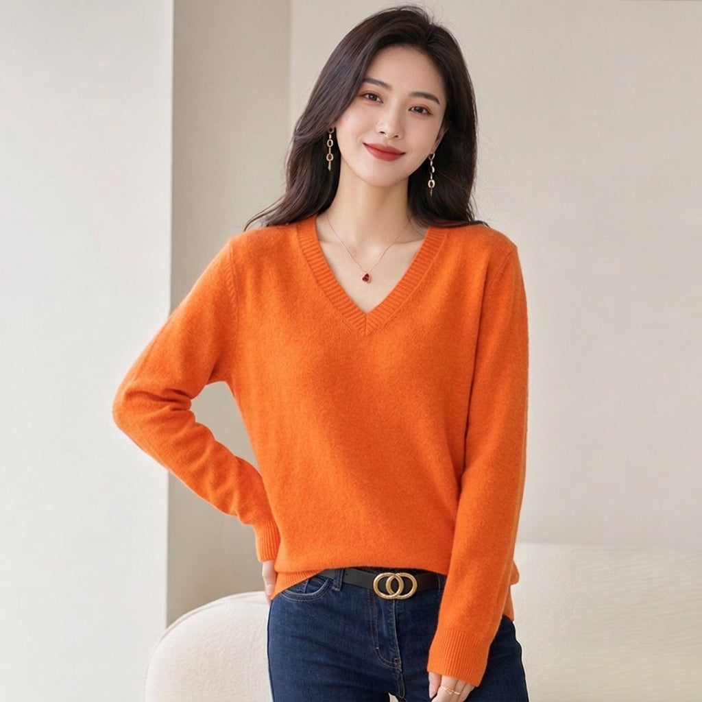 Selene | Soft V-Neck Jumper
