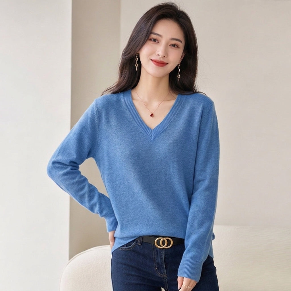 Selene | Soft V-Neck Jumper