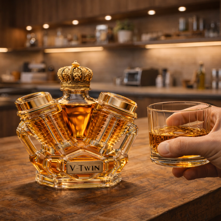 Wayne | Whisky Flask V-Twin Design