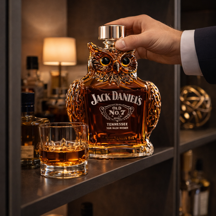 Lance | Whisky Bottle Owl Design