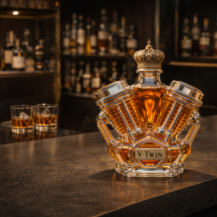 Wayne | Whisky Flask V-Twin Design