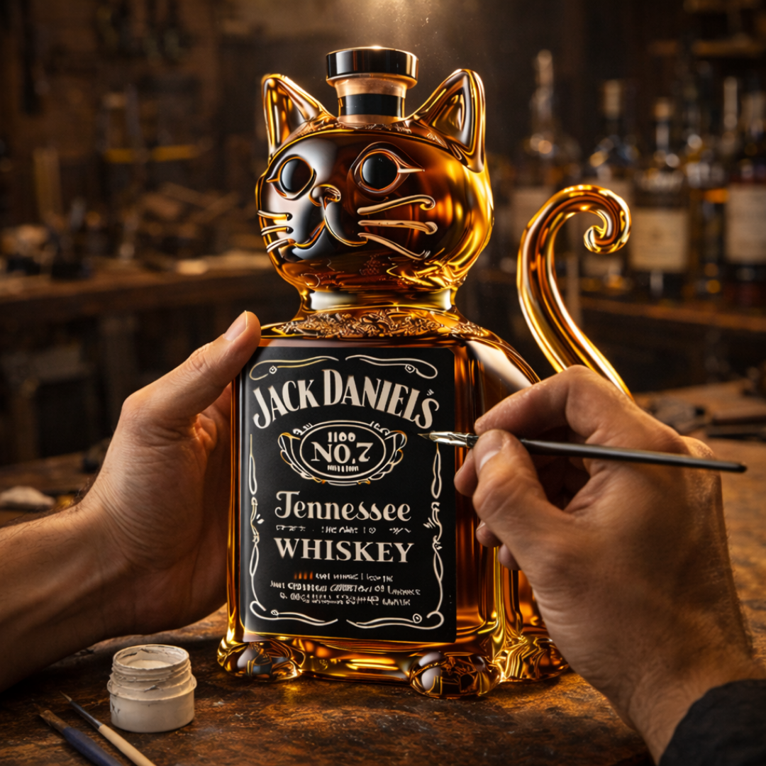 Randy | Whisky Bottle Cat Design