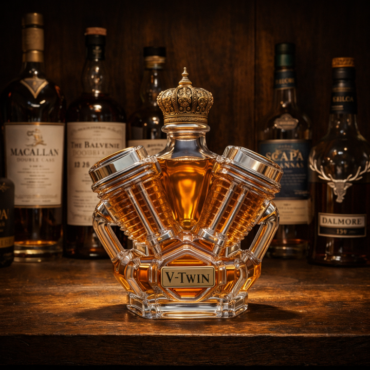 Wayne | Whisky Flask V-Twin Design