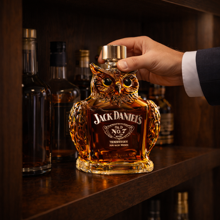 Lance | Whisky Bottle Owl Design