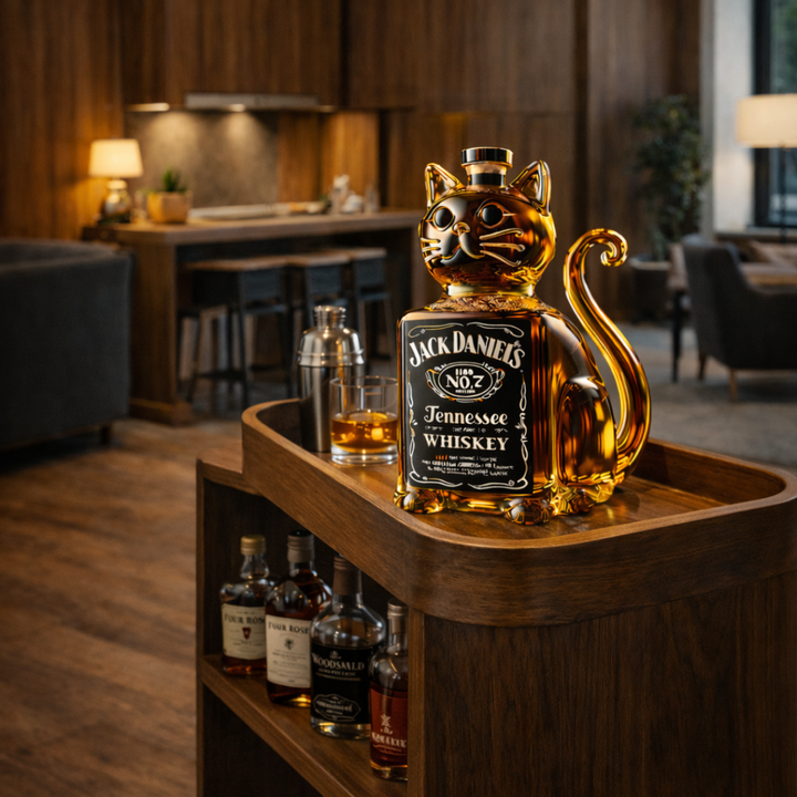 Randy | Whisky Bottle Cat Design