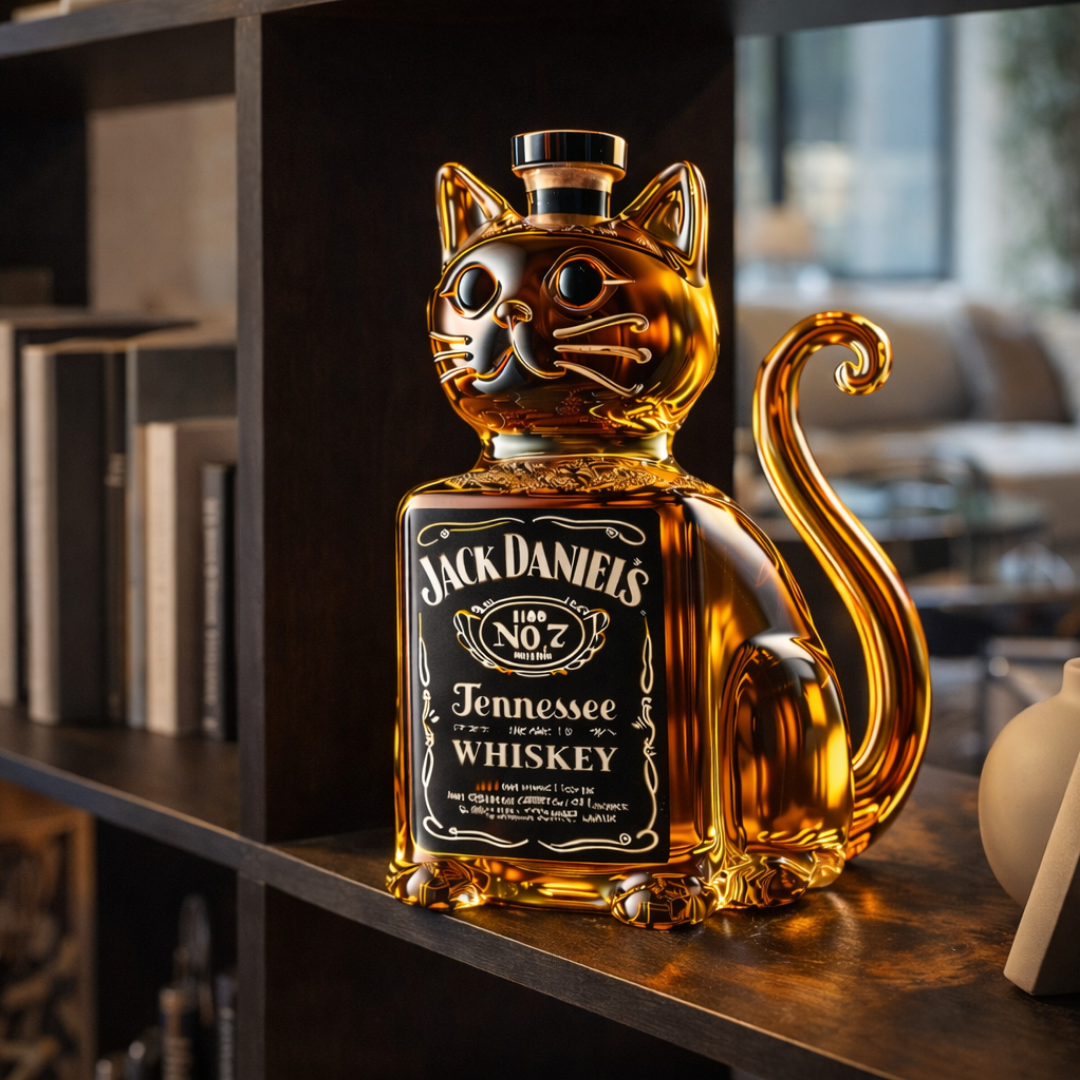 Randy | Whisky Bottle Cat Design