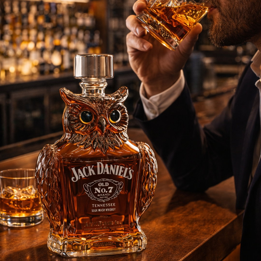 Lance | Whisky Bottle Owl Design