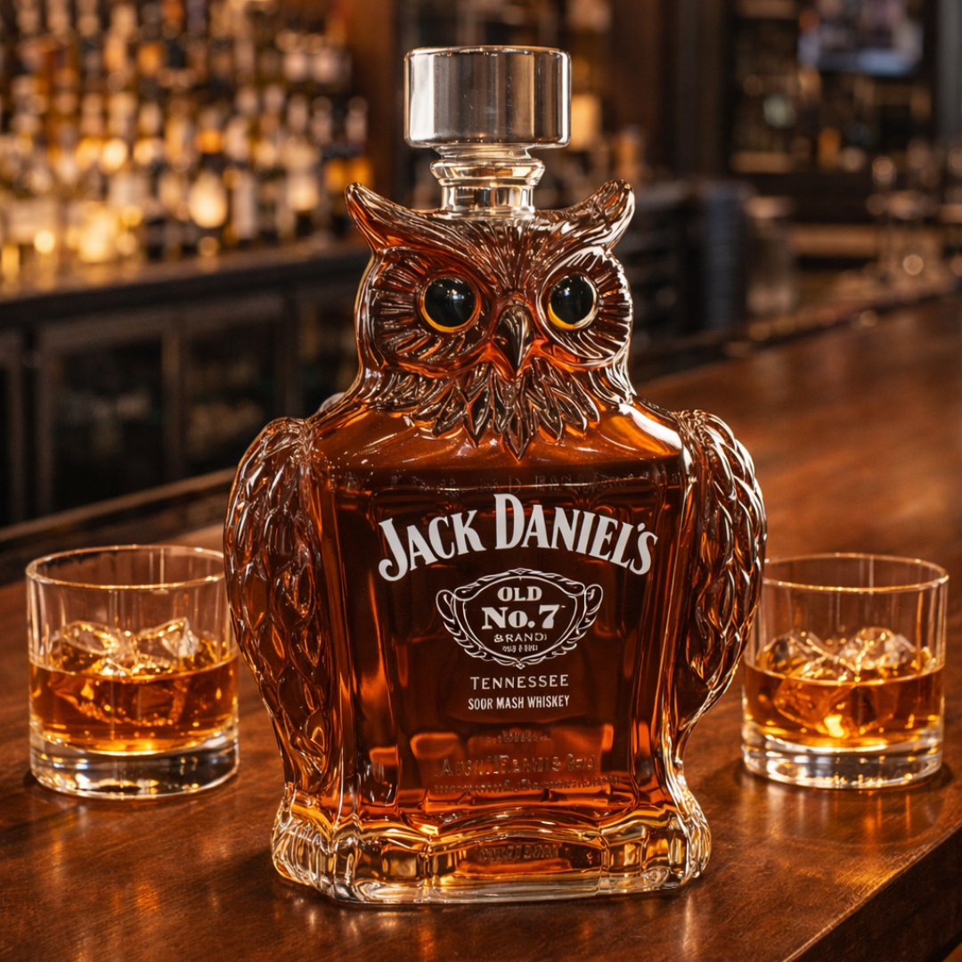 Lance | Whisky Bottle Owl Design