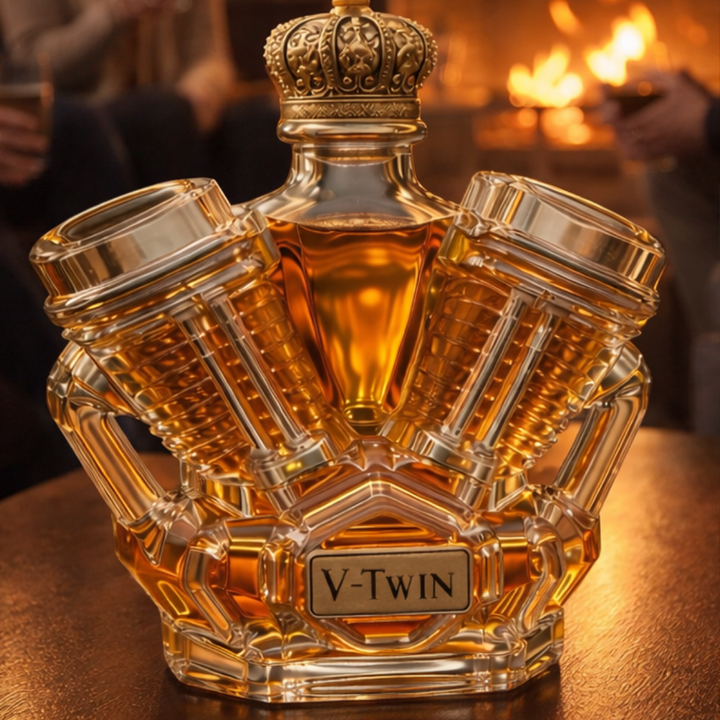 Wayne | Whisky Flask V-Twin Design