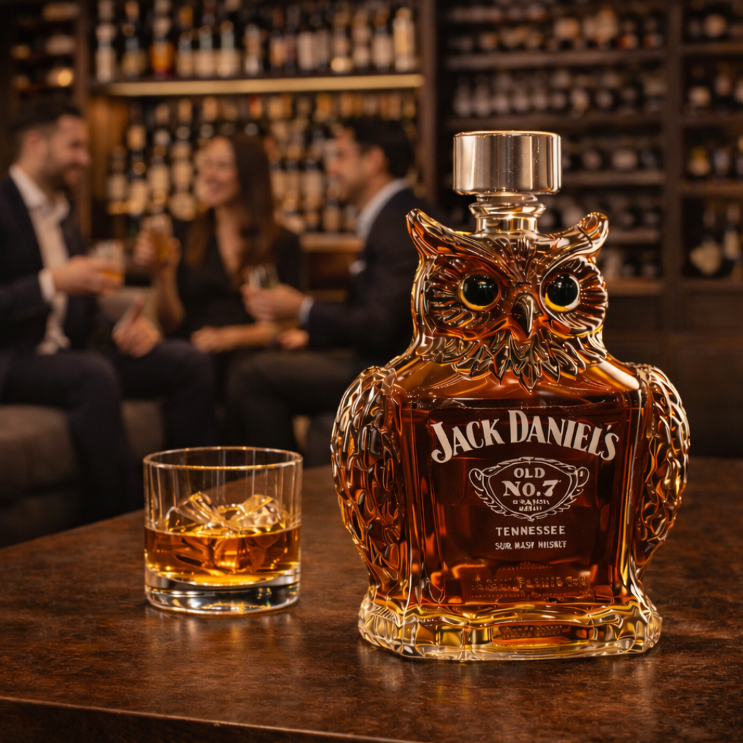 Lance | Whisky Bottle Owl Design