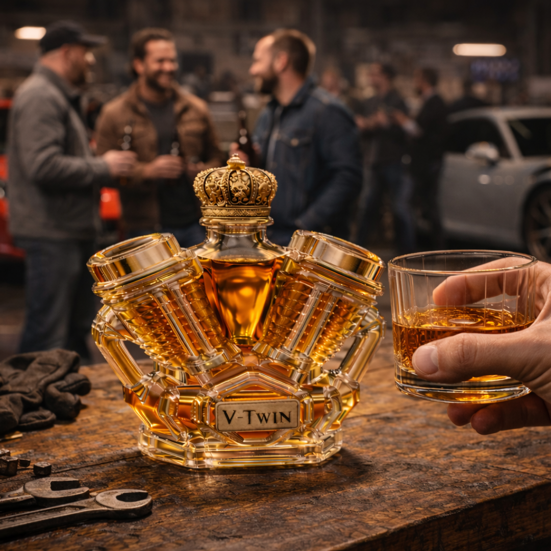 Wayne | Whisky Flask V-Twin Design