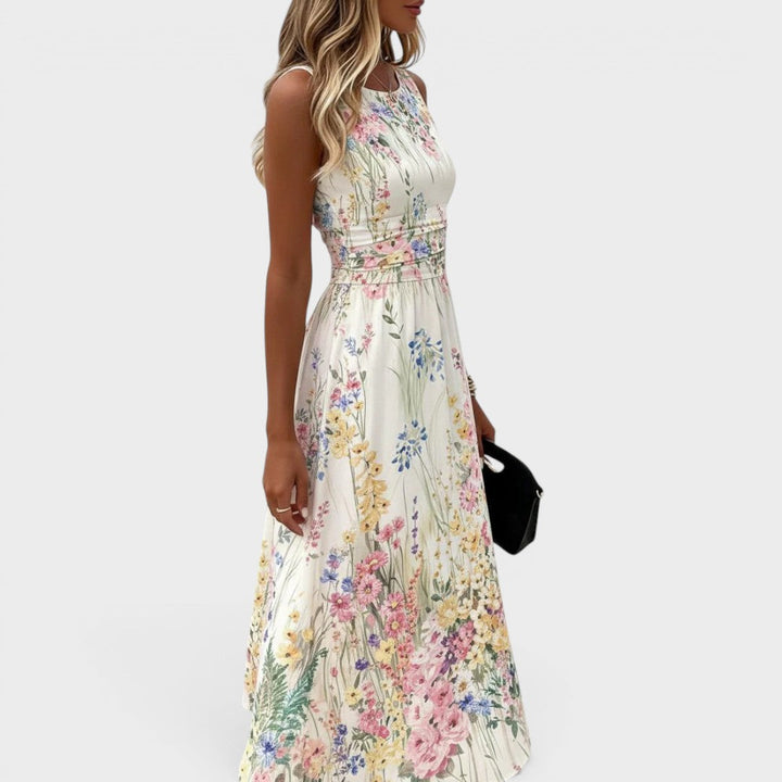 Marielle | Sleeveless Floral Midi Dress