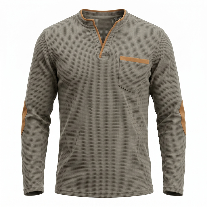 Russell | Textured Waffle Henley Shirt