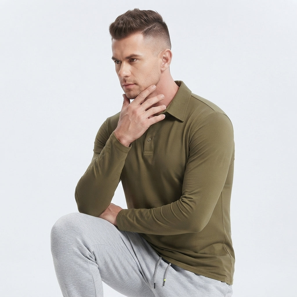 Travis Owen | Stylish Premium Long-Sleeve Polo
