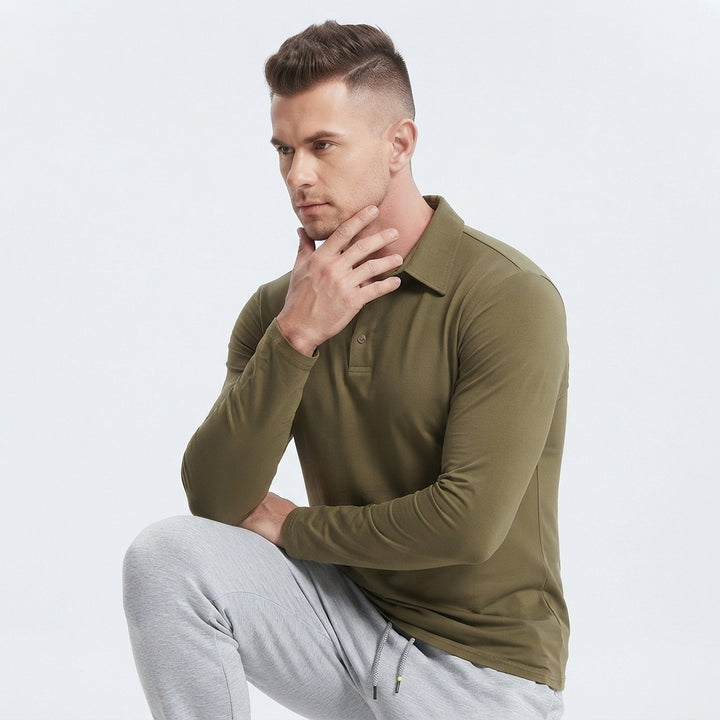 Travis Owen | Stylish Premium Long-Sleeve Polo