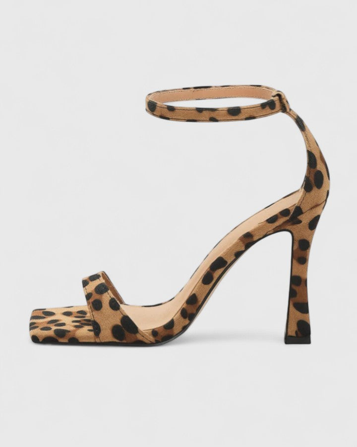 Victoria | Elegant Leopard Ankle Strap Heels