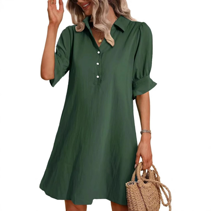 Fiona | Casual Button Down Shirt Dress