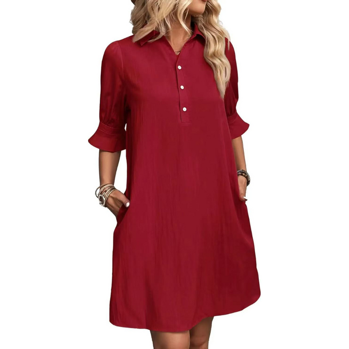 Fiona | Casual Button Down Shirt Dress