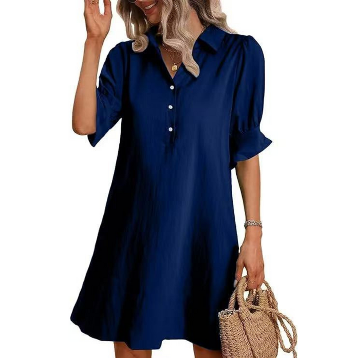 Fiona | Casual Button Down Shirt Dress