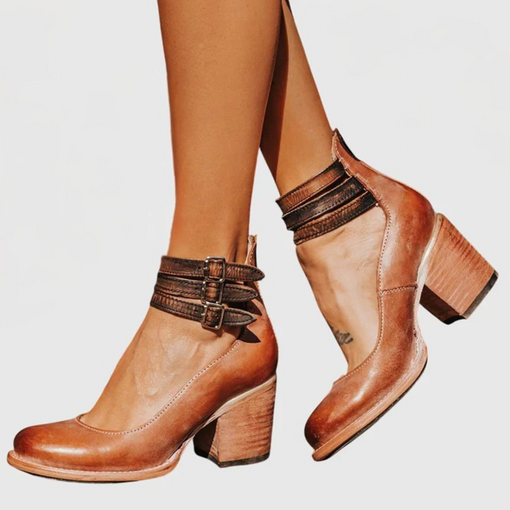 Hannah | Elegant Triple Ankle Strap Heels
