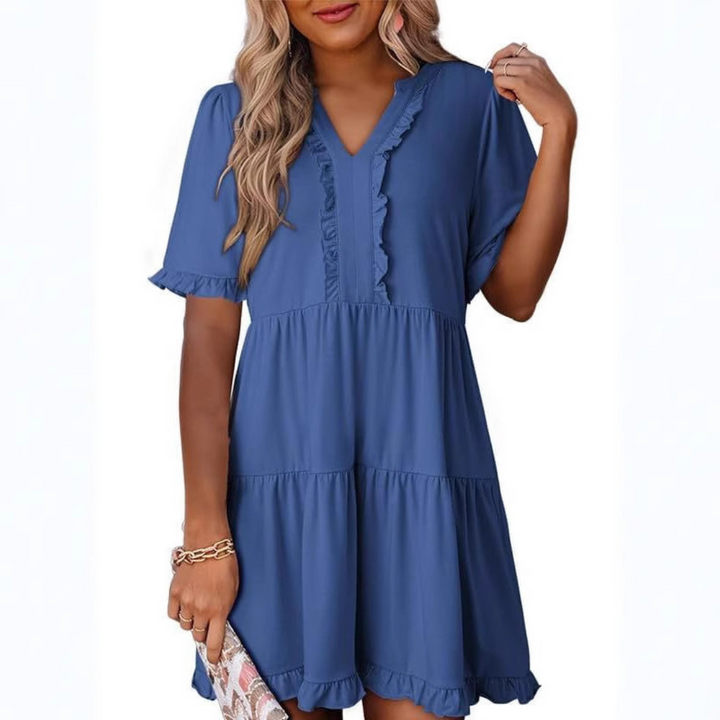 Shiela | Casual V-Neck Mini Dress