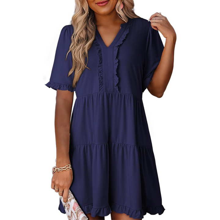 Shiela | Casual V-Neck Mini Dress