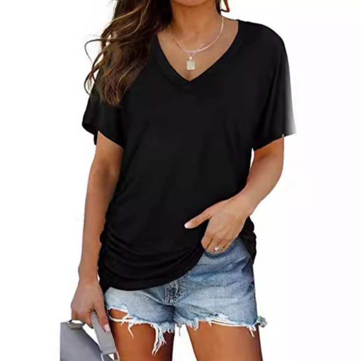 Elissa | Classic V-Neck Loose Fit Shirt