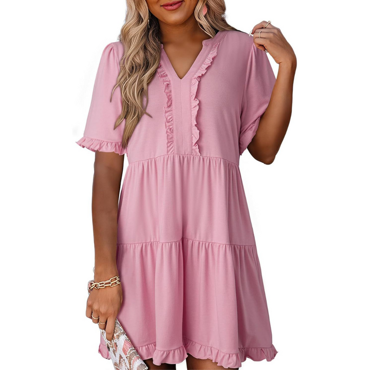 Shiela | Casual V-Neck Mini Dress