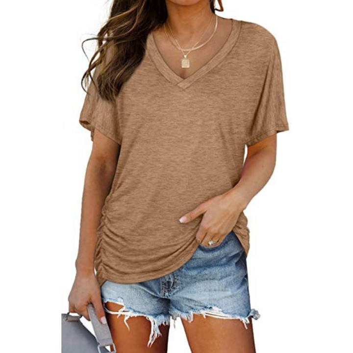 Elissa | Classic V-Neck Loose Fit Shirt