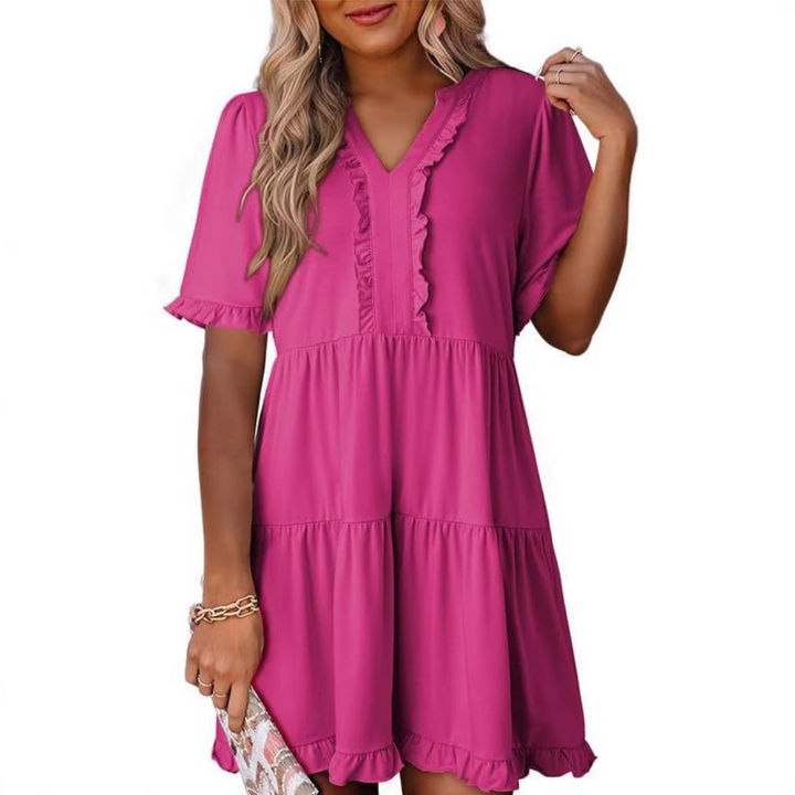 Shiela | Casual V-Neck Mini Dress