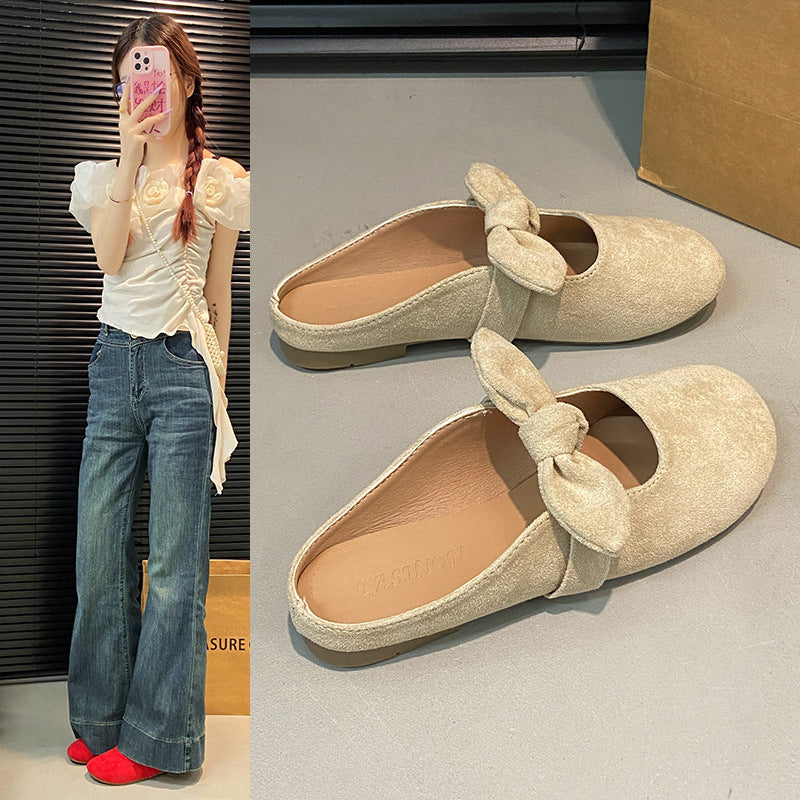 Whitney | Soft Bow Slip-On Mules