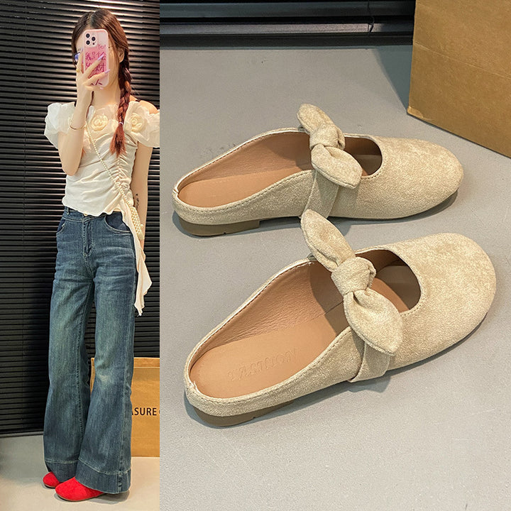 Whitney | Soft Bow Slip-On Mules