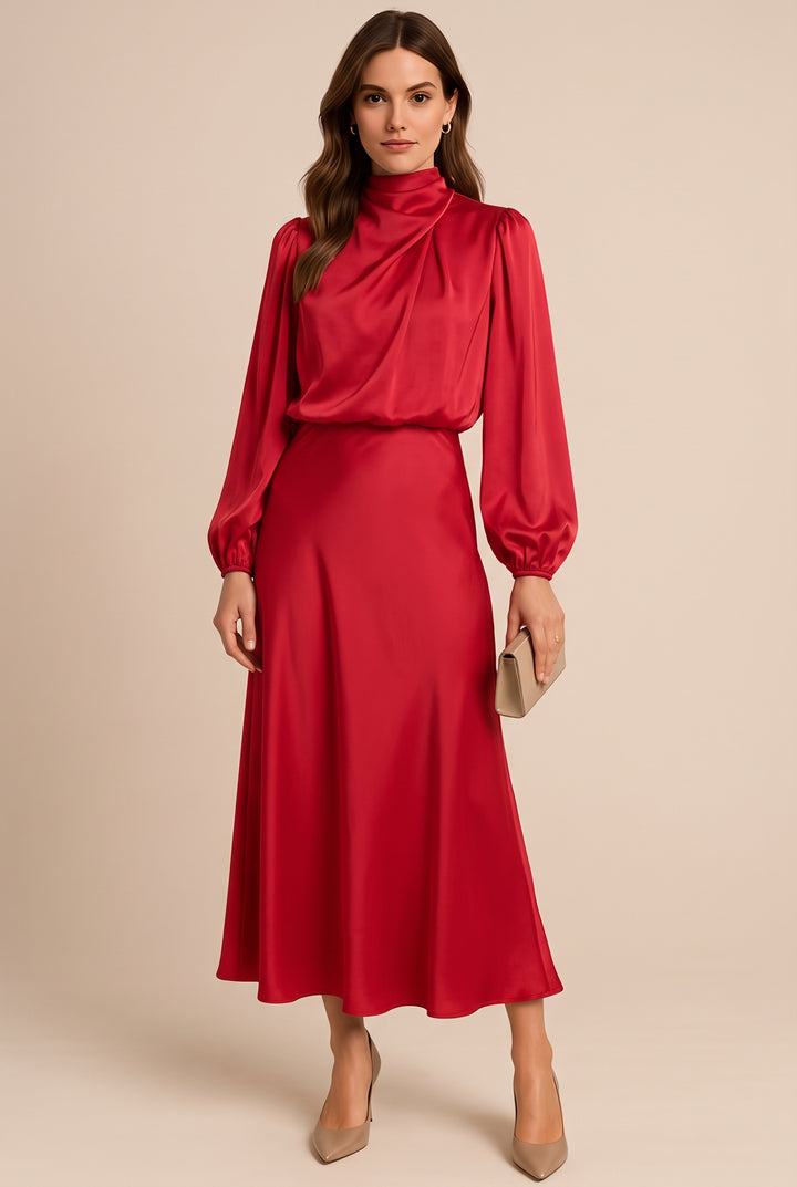 Winona | High-Waist Elegant Midi Dress