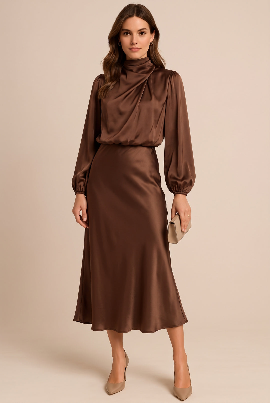 Winona | High-Waist Elegant Midi Dress
